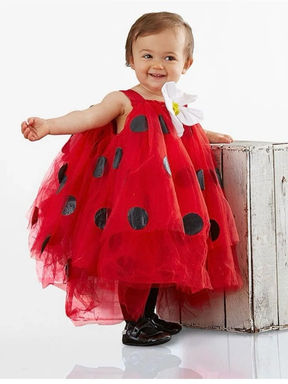 Pottery Barn Ladybug Red Tutu Tulle Costume Dress 12-24 mos baby toddler